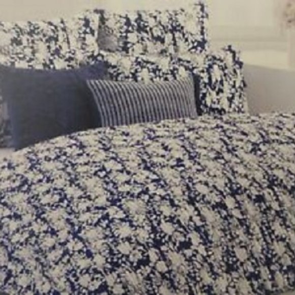 Dkny Bedding Flowering Willow Indigo King Duvet Cover Poshmark